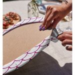 - Supla2li-2168-Gorsel4 - Realhomes  Realhomes Mor Geometrik Desenli Dijital Baskılı Modern 2'li Yuvarlak Servis Altlığı - Supla Realhomes