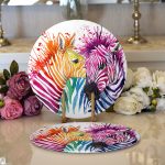 - Supla2li-217-Gorsel1 - Realhomes Realhomes Zebra Desenli Dijital Baskılı Modern 2'li Yuvarlak Servis Altlığı - Supla Realhomes