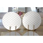 - Supla2li-2172-Gorsel2 - Realhomes Realhomes Özel Tasarım Geometrik Desenli Dijital Baskılı Modern 2'li Yuvarlak Servis Altlığı - Supla Realhomes