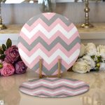 - Supla2li-2174-Gorsel1 - Realhomes Realhomes Renkli Zigzag Desenli Dijital Baskılı Modern 2'li Yuvarlak Servis Altlığı - Supla Realhomes