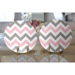 Realhomes Modern Renkli Zigzag Desenli Dijital Baskılı 2'li Yuvarlak Servis Altlığı - Supla Realhomes