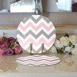 Realhomes Modern Renkli Zigzag Desenli Dijital Baskılı 2'li Yuvarlak Servis Altlığı - Supla Realhomes