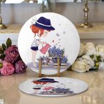 Realhomes Kız Temalı Dijital Baskılı Modern 2'li Yuvarlak Servis Altlığı - Supla Realhomes