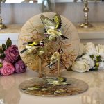 - Supla2li-22-Gorsel1 - Realhomes Realhomes Saka Kuşlu Dijital Baskılı Modern 2'li Yuvarlak Servis Altlığı - Supla Realhomes