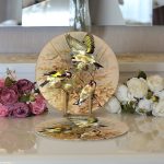 - Supla2li-22-Gorsel3 - Realhomes Realhomes Saka Kuşlu Dijital Baskılı Modern 2'li Yuvarlak Servis Altlığı - Supla Realhomes