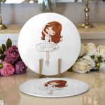 Realhomes Fashion Girl Desenli Modern 2'li Yuvarlak Servis Altlığı - Supla Realhomes