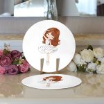 Realhomes Fashion Girl Desenli Modern 2'li Yuvarlak Servis Altlığı - Supla Realhomes