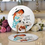 Realhomes Living The Dream Yazılı Modern 2'li Yuvarlak Servis Altlığı - Supla Realhomes