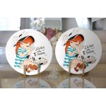 Realhomes Living The Dream Yazılı Modern 2'li Yuvarlak Servis Altlığı - Supla Realhomes