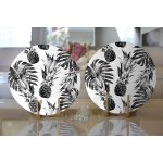 Realhomes Ananas ve Palmiye Yapraklı Modern 2'li Yuvarlak Servis Altlığı - Supla Realhomes