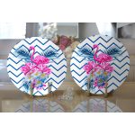 - Supla2li-2363-Gorsel2 - Realhomes Realhomes Zigzag Zeminli Flamingo Dijital Baskılı Modern 2'li Yuvarlak Servis Altlığı - Supla Realhomes