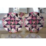 - Supla2li-2372-Gorsel2 - Realhomes Realhomes Mürdüm Renk Patchwork Desenli Modern 2'li Yuvarlak Servis Altlığı - Supla Realhomes