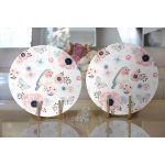 - Supla2li-2373-Gorsel2 - Realhomes Realhomes Pudra Mavi Kelebek Çiçek Modern Dijital Baskılı 2'li Yuvarlak Servis Altlığı - Supla Realhomes