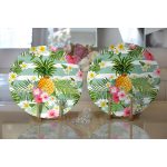 - Supla2li-2375-Gorsel2 - Realhomes Realhomes Tropik Bitki Desenli Dijital Baskılı Modern 2'li Yuvarlak Servis Altlığı - Supla Realhomes