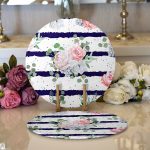 - Supla2li-2377-Gorsel1 - Realhomes  Realhomes Gül Demeti Desenli Dijital Baskılı Modern 2'li Yuvarlak Servis Altlığı - Supla Realhomes