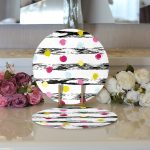 - Supla2li-2380-Gorsel3 - Realhomes Realhomes Yatay Temalı Gökkuşağı Puanlı Modern 2'li Yuvarlak Servis Altlığı - Supla Realhomes