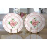 - Supla2li-2389-Gorsel2 - Realhomes Realhomes Hint Motifli Gül Desenli Dijital Baskılı Modern 2'li Yuvarlak Servis Altlığı - Supla Realhomes