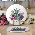 - Supla2li-2399-Gorsel1 - Realhomes Realhomes Ok Motifli Çöl Bitkisi Desenli Modern 2'li Yuvarlak Servis Altlığı - Supla Realhomes