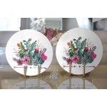 - Supla2li-2399-Gorsel2 - Realhomes Realhomes Ok Motifli Çöl Bitkisi Desenli Modern 2'li Yuvarlak Servis Altlığı - Supla Realhomes