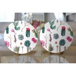 - Supla2li-2401-Gorsel2 - Realhomes Realhomes Kuş Tüyü Motifli Çöl Bitkisi Desenli Modern Dijital Baskılı 2'li Yuvarlak Servis Altlığı - Supla Realhomes