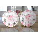 Realhomes Pudra Beyaz Yatay Temalı Dijital Baskılı Modern 2'li Yuvarlak Servis Altlığı - Supla Realhomes