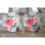 Realhomes Lekeli Kelebekler Çizimli Modern 2'li Yuvarlak Servis Altlığı - Supla Realhomes