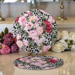 - Supla2li-2435-Gorsel1 - Realhomes  Realhomes Leopar Temalı Kavaniçe Desenli Dijital Baskılı Modern 2'li Yuvarlak Servis Altlığı - Supla Realhomes