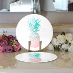 - Supla2li-2451-Gorsel3 - Realhomes Realhomes Mavi Ananas Dijital Baskılı Modern 2'li Yuvarlak Servis Altlığı - Supla Realhomes
