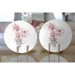 - Supla2li-2456-Gorsel2 - Realhomes  Realhomes Ogea Çiçek Temalı Yaprak Çizimi Modern 2'li Yuvarlak Servis Altlığı - Supla Realhomes