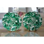 - Supla2li-2462-Gorsel2 - Realhomes  Realhomes Mint Yeşili Kavaniçe Motifli Modern 2'li Yuvarlak Servis Altlığı - Supla Realhomes