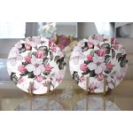 - Supla2li-2472-Gorsel2 - Realhomes  Realhomes Toplu Kavaniçe Çiçek Dijital Baskılı Modern 2'li Yuvarlak Servis Altlığı - Supla Realhomes