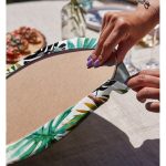 - Supla2li-2477-Gorsel4 - Realhomes Realhomes Siyah Puanlı Mavi Palmiye Modern Dijital Baskılı 2'li Yuvarlak Servis Altlığı - Supla Realhomes