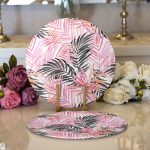 - Supla2li-2479-Gorsel1 - Realhomes Realhomes Palmiye Esintisi Temalı Dijital Baskılı Modern 2'li Yuvarlak Servis Altlığı - Supla Realhomes