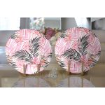 - Supla2li-2479-Gorsel2 - Realhomes Realhomes Palmiye Esintisi Temalı Dijital Baskılı Modern 2'li Yuvarlak Servis Altlığı - Supla Realhomes