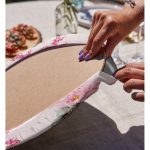 Realhomes Pudra Çiçekler Temalı Dijital Baskılı Modern 2'li Yuvarlak Servis Altlığı - Supla Realhomes