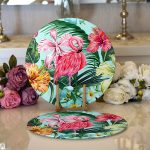 - Supla2li-2493-Gorsel1 - Realhomes Realhomes Yalnız Flamingo Motifli Dijital Baskılı Modern 2'li Yuvarlak Servis Altlığı - Supla Realhomes