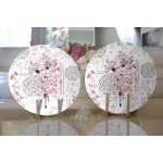 - Supla2li-2496-Gorsel2 - Realhomes Realhomes Pudra Renk İşleyen Çarklar Motifli Modern 2'li Yuvarlak Servis Altlığı - Supla Realhomes