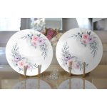 - Supla2li-2521-Gorsel2 - Realhomes Realhomes Çiçek Motifli Dijital Baskılı Modern 2'li Yuvarlak Servis Altlığı - Supla Realhomes