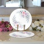 - Supla2li-2521-Gorsel3 - Realhomes Realhomes Çiçek Motifli Dijital Baskılı Modern 2'li Yuvarlak Servis Altlığı - Supla Realhomes