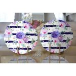 - Supla2li-2528-Gorsel2 - Realhomes Realhomes Sümbül Desenli Yatay Çizgili Modern 2'li Yuvarlak Servis Altlığı - Supla Realhomes