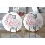 Realhomes Soluk Çiçek Motifli Modern Dijital Baskılı 2'li Yuvarlak Servis Altlığı - Supla Realhomes