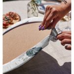 Realhomes Soluk Çiçek Motifli Modern Dijital Baskılı 2'li Yuvarlak Servis Altlığı - Supla Realhomes