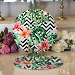 Realhomes Zigzag Zebra Desenli Dijital Baskılı Modern 2'li Yuvarlak Servis Altlığı - Supla Realhomes