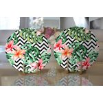 Realhomes Zigzag Zebra Desenli Dijital Baskılı Modern 2'li Yuvarlak Servis Altlığı - Supla Realhomes