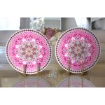 - Supla2li-2541-Gorsel2 - Realhomes Realhomes Çiçek Halkası Motifli Modern Dijital Baskılı 2'li Yuvarlak Servis Altlığı - Supla Realhomes