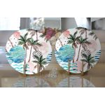 - Supla2li-2542-Gorsel2 - Realhomes Realhomes Palmiye Desenli Gezegen Dijital Baskılı Modern 2'li Yuvarlak Servis Altlığı - Supla Realhomes