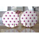 - Supla2li-2549-Gorsel2 - Realhomes Realhomes Eflatun Yıldız Desenli Modern Dijital Baskılı 2'li Yuvarlak Servis Altlığı - Supla Realhomes