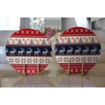 - Supla2li-3022-Gorsel2 - Realhomes Realhomes Yılbaşı Geyikleri Motifli Dijital Baskılı Modern 2'li Yuvarlak Servis Altlığı - Supla Realhomes