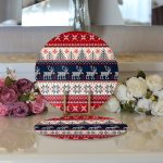 - Supla2li-3022-Gorsel3 - Realhomes Realhomes Yılbaşı Geyikleri Motifli Dijital Baskılı Modern 2'li Yuvarlak Servis Altlığı - Supla Realhomes