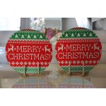 Realhomes Merry Christmas Motifli Dijital Baskılı Modern 2'li Yuvarlak Servis Altlığı - Supla Realhomes